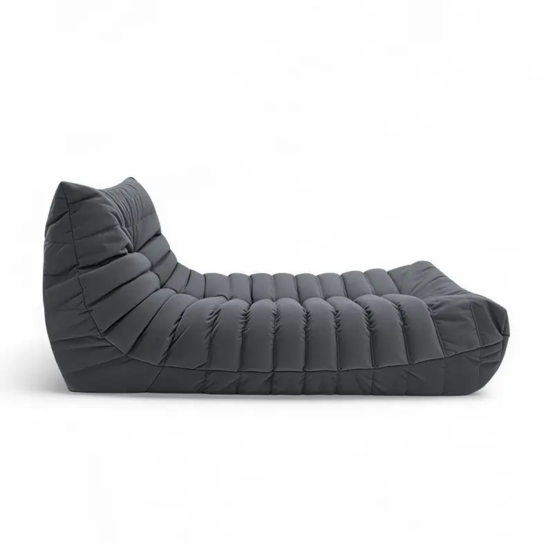 Бескаркасное кресло-шезлонг Француз BeanBag 90*45 / микровелюр, Шторм_preview_2