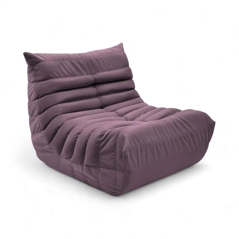 Бескаркасное кресло Француз BeanBag 90*45 / микровелюр, Сирень фотография