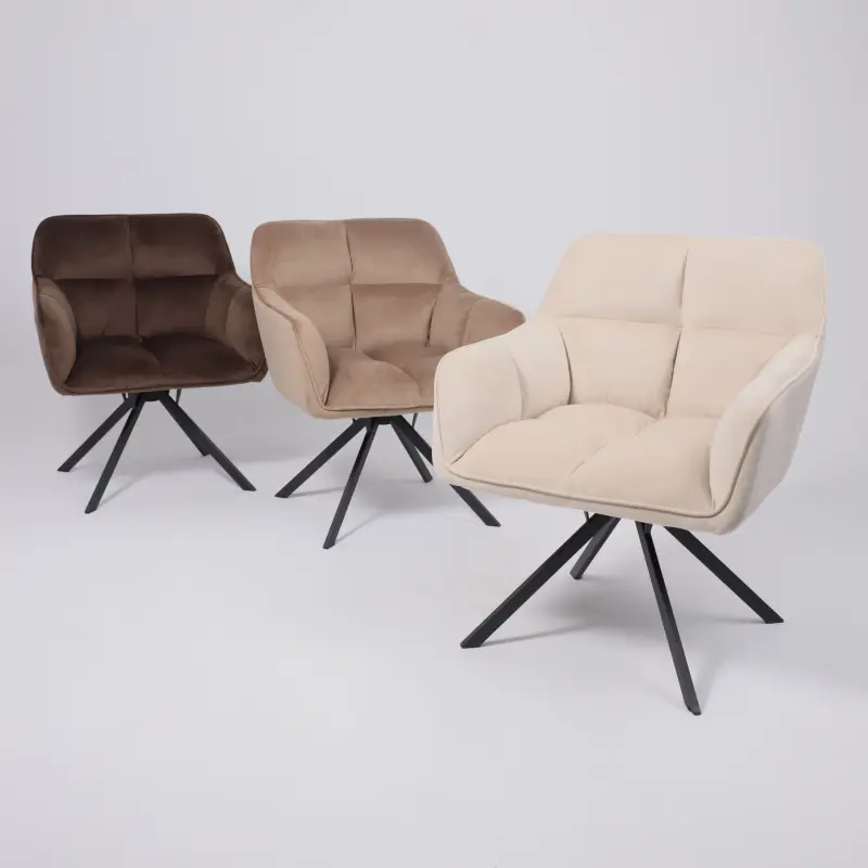 Кресло VIRGINIA, поворотное, шоколадный велюр HCJ-10/черный_preview_5
