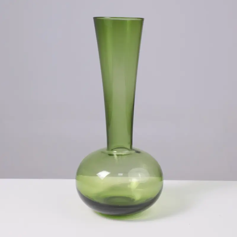 Ваза стеклянная FLORA, зеленый, 8*32см_preview_2