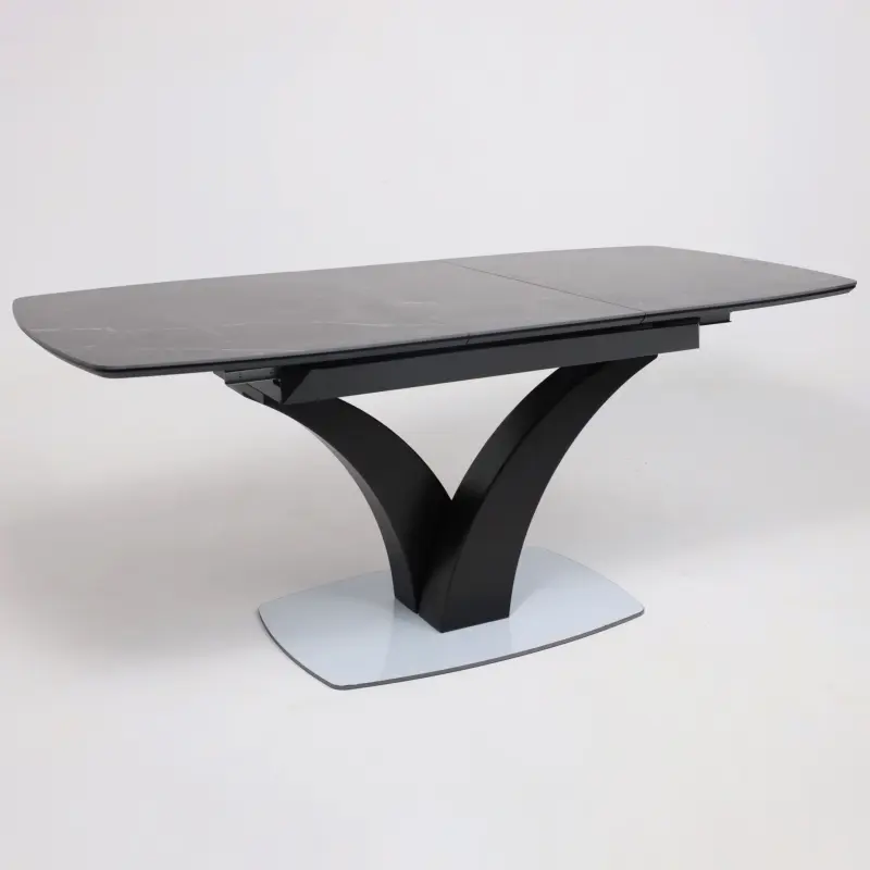 Стол НОТР ДАМ MODERNE, керамика 0 кат. 1400(1800)*850, Камень черный Greys Black /Черный матовый_preview_20