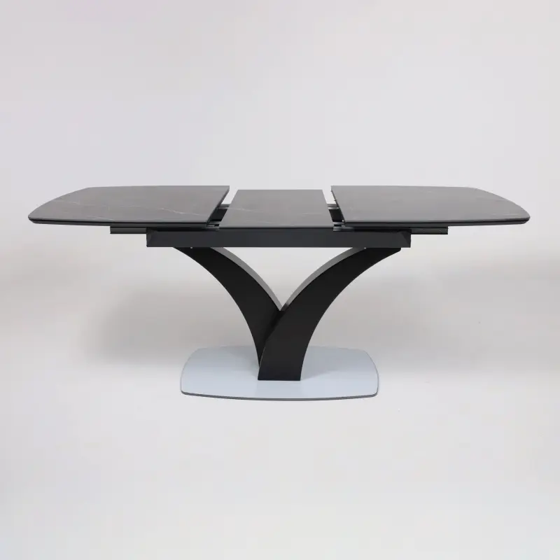 Стол НОТР ДАМ MODERNE, керамика 0 кат. 1400(1800)*850, Камень черный Greys Black /Черный матовый_preview_23