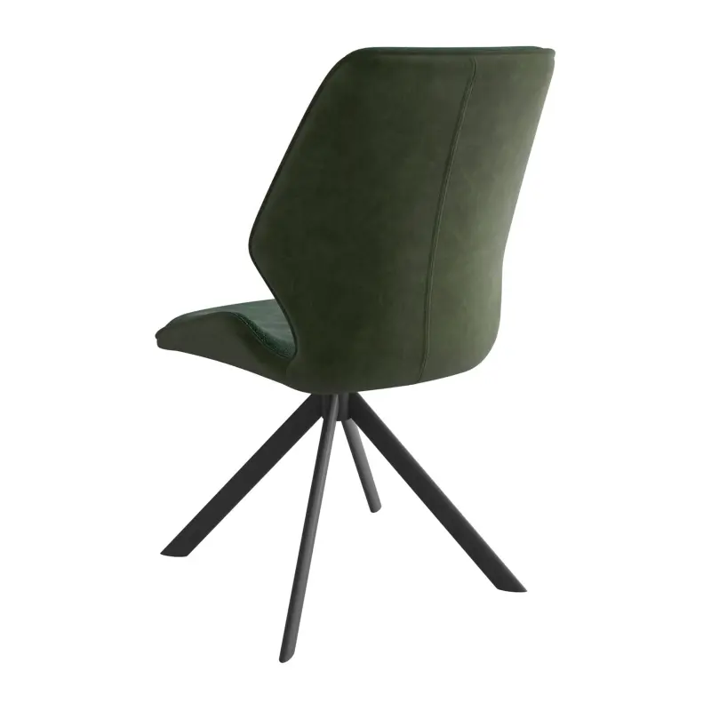 Стул BATMAN-R 360, g14 DARK GREEN шенилл lux - DEEP GREEN замша lux\черный_preview_2