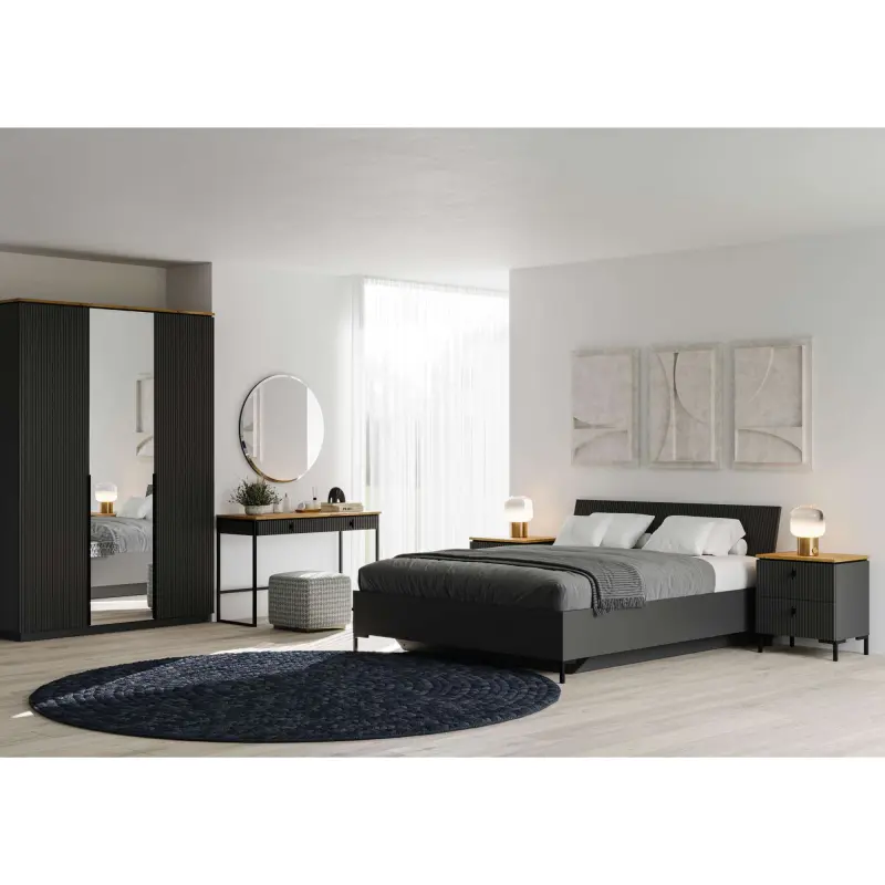 Н.м. "SAN GIMIGNANO" кровать LOZ140х200 М, к.Антрацитовый/ф.Антрацитовый+Готика_preview_3