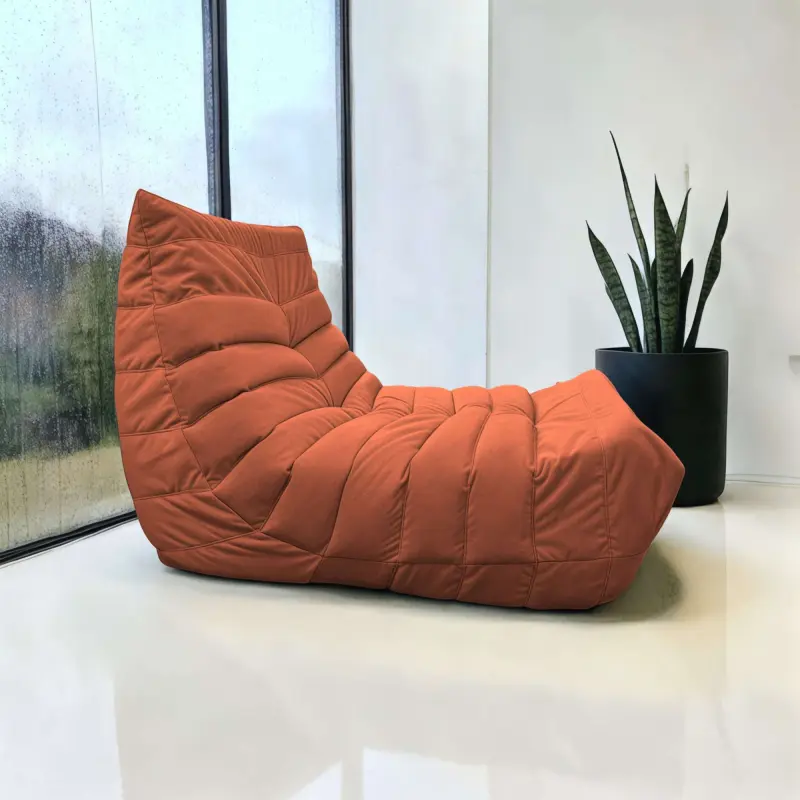 Бескаркасное кресло Француз BeanBag 90*35 / микровелюр, Морковь_preview_2