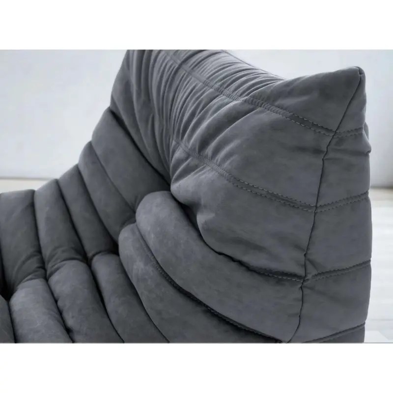 Бескаркасное кресло-шезлонг Француз BeanBag 90*45 / микровелюр, Шторм_preview_3