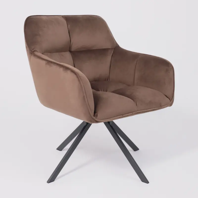 Кресло VIRGINIA, поворотное, шоколадный велюр HCJ-10/черный_preview_9
