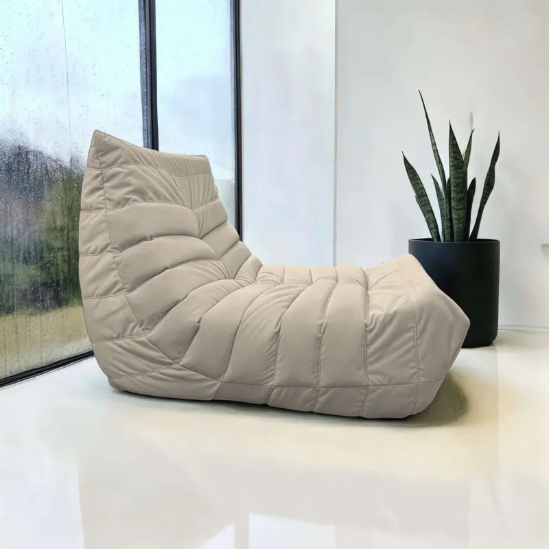 Бескаркасное кресло Француз BeanBag 90*35 / микровелюр, Латте_preview_2