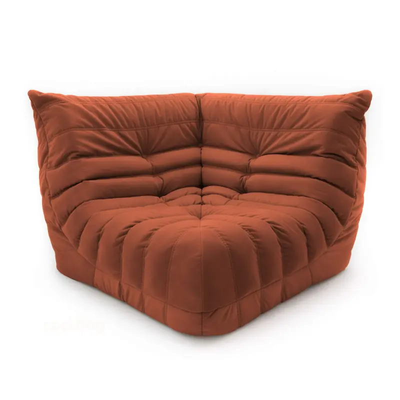Бескаркасное кресло-угол Француз BeanBag 108*45 / микровелюр, Морковь фотография
