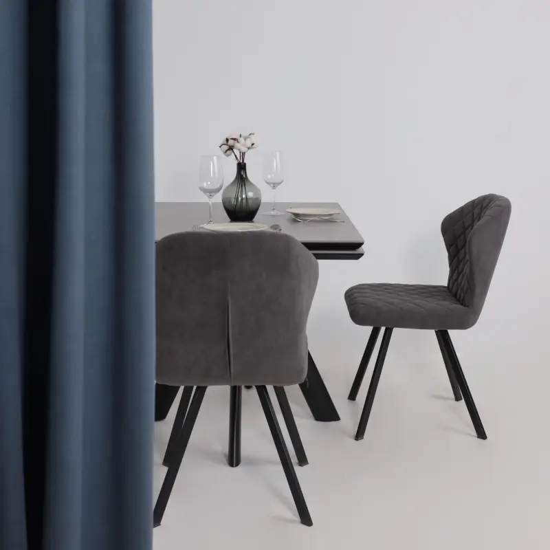 Стол ДЖЕК-120, раздвижной 120(30+30)х80, STONE GREY ST CER/Черный_preview_3