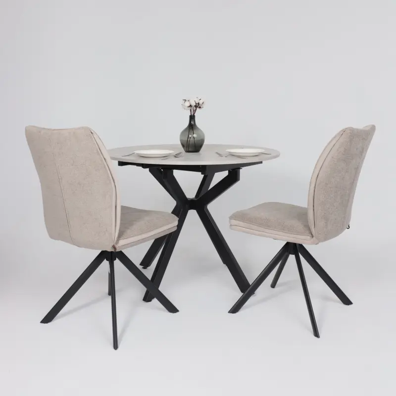 Стул SMART-R 360, g05 GREY BEIGE шенилл LUX - d07 PEARL GREY LUX\черный_preview_4
