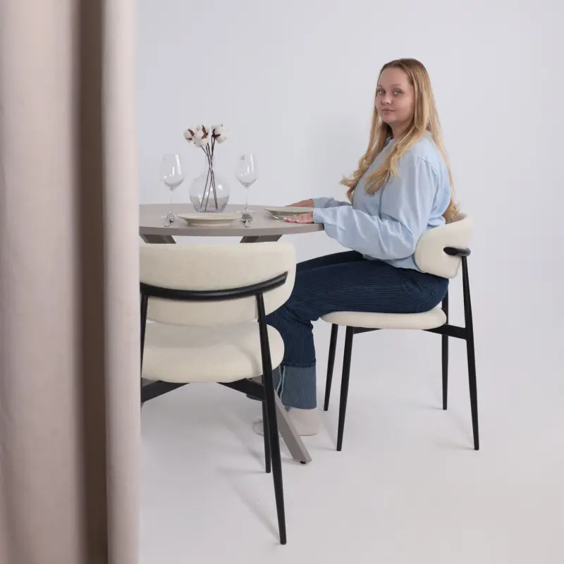 Стул ALICE, рогожка светло-бежевый 303-2 / черный_preview_5