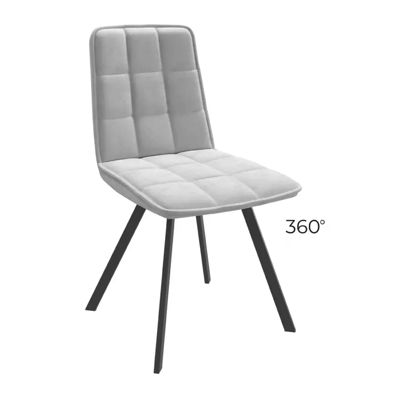 Стул ROM D-R 360, b20 SILVER LUX\черный фотография