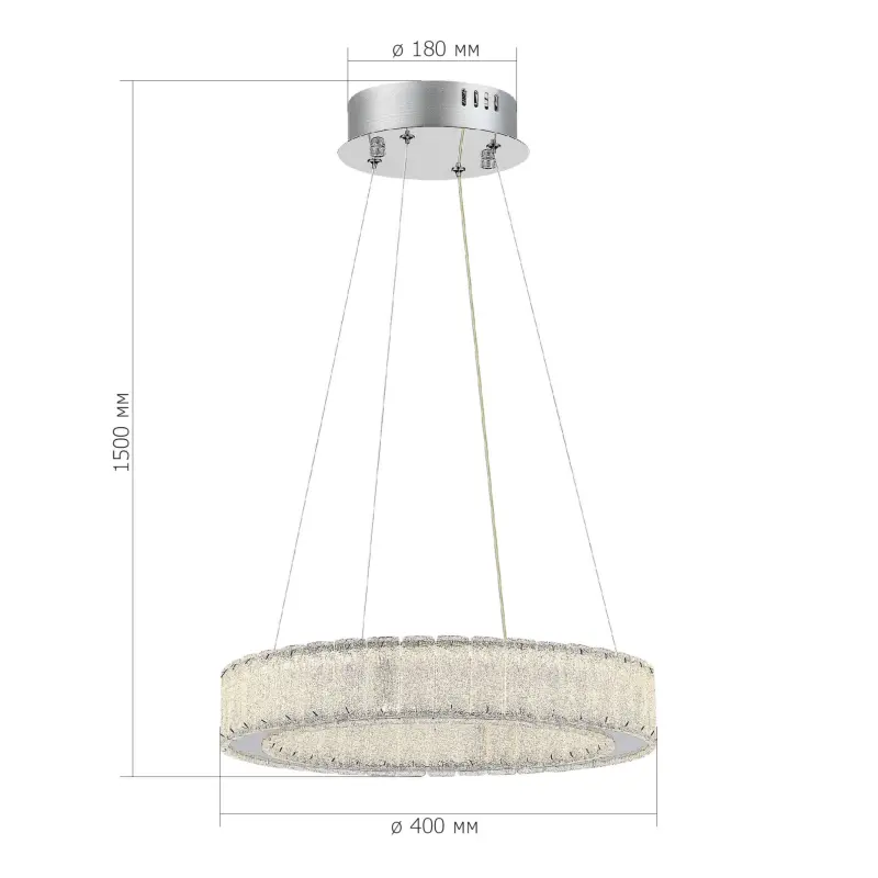 Люстра подвесная ST-Luce Хром/Хром LED 1*20W 3000K LATOZZO_preview_4