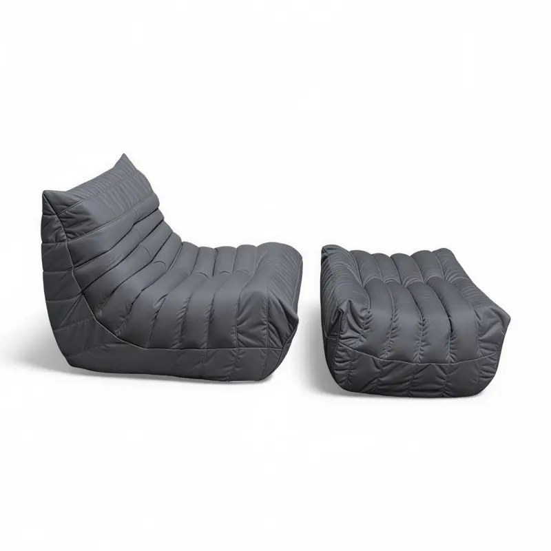 Бескаркасное кресло-пуф Француз BeanBag 90*35 / микровелюр, Шторм_preview_4