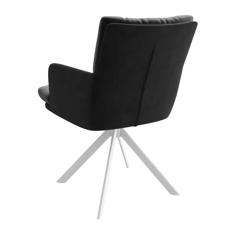 Стул CHARLES-R 360, d10 HEMATITE LUX - GRAPHITE замша lux\белый_preview_2