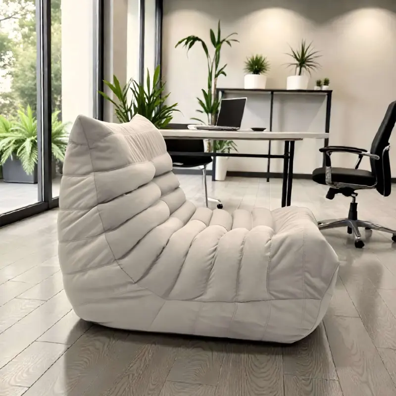 Бескаркасное кресло Француз BeanBag 90*45 / микровелюр, Латте_preview_2