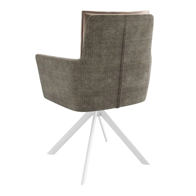 Стул ПОШ-360, поворотный, g05 GREY BEIGE шенилл lux - d07 PEARL GREY LUX\белый_preview_2