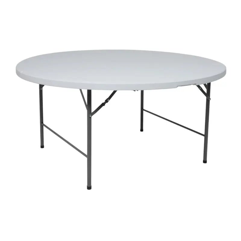 Стол складной Table AKS тип 10, белый (D152х74) фотография
