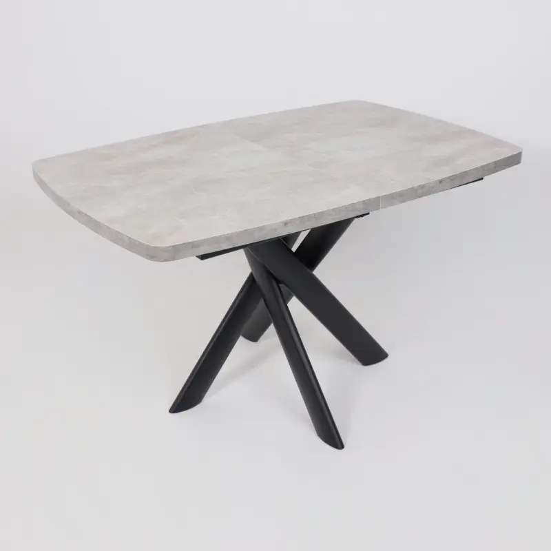 Стол ЛЕОНЕЛЬ-130, раздвижной 130(165)х85, Серый сланец/Черный_preview_7