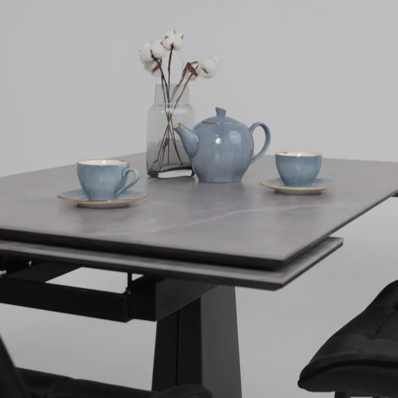 Стол AV 2119, МДФ+керамика, раздвижной 1200 (1800)*800 серый, матовый LARKA GREY/черный_preview_6