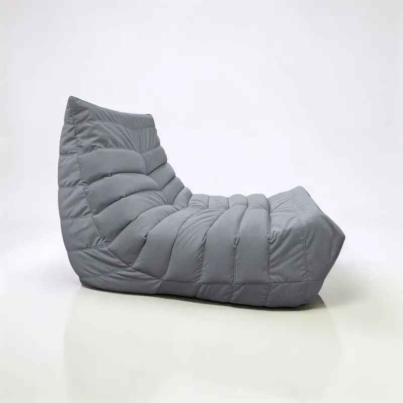 Бескаркасное кресло Француз BeanBag 90*35 / микровелюр, Сталь_preview_3
