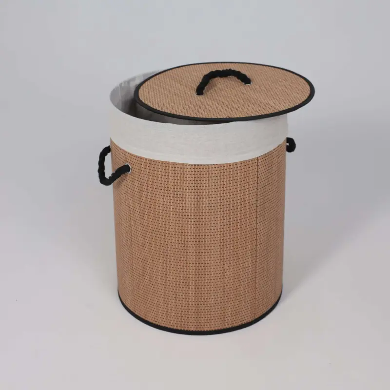 Корзина BAMBOO DUO, круглая, темный, d40*50см_preview_6