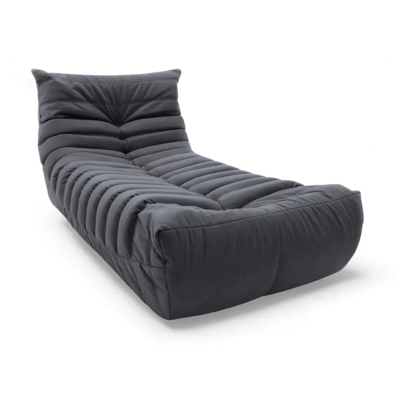 Бескаркасное кресло-шезлонг Француз BeanBag 90*35 / микровелюр, Шторм фотография
