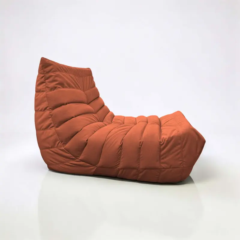 Бескаркасное кресло Француз BeanBag 90*35 / микровелюр, Морковь_preview_3