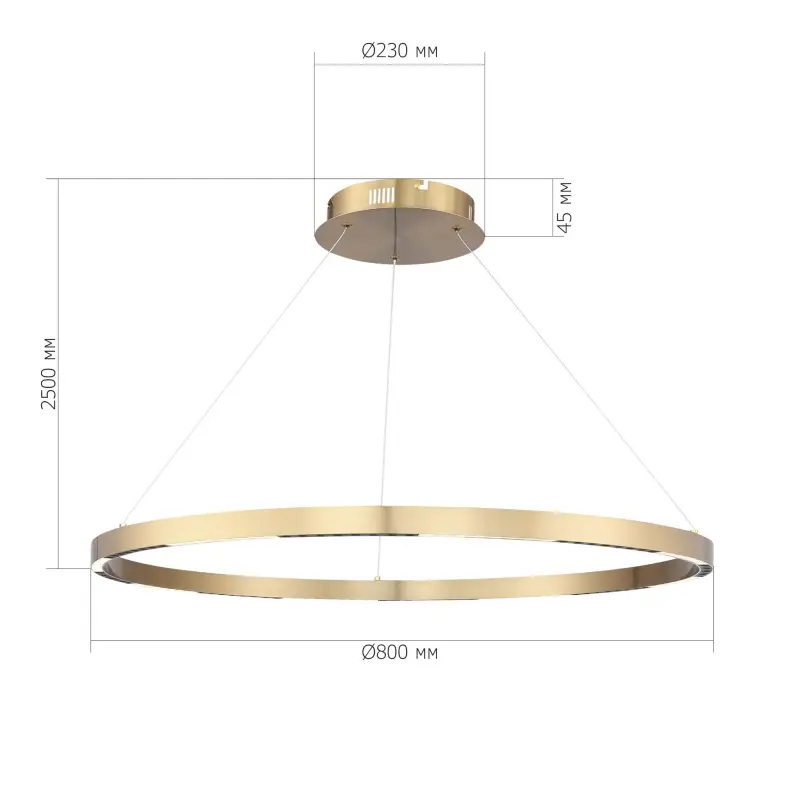Светильник подвесной ST-Luce латунь/латунь LED 1*43W 4000K PARILLA_preview_6