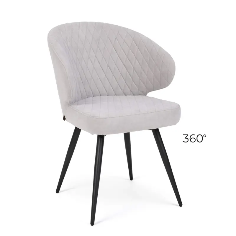 Стул ROB-R1 360, b20 SILVER LUX\черный фотография