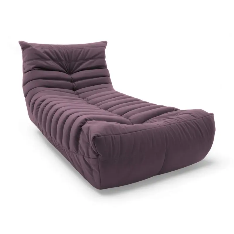 Бескаркасное кресло-шезлонг Француз BeanBag 90*35 / микровелюр, Сирень фотография