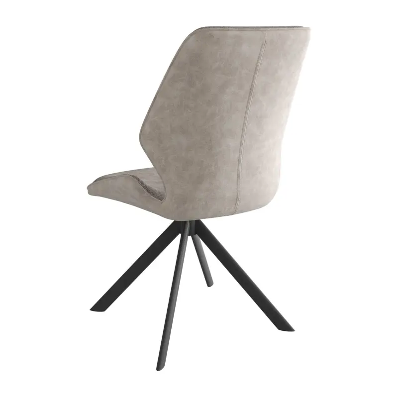 Стул BATMAN-R 360, g05 GREY BEIGE шенилл lux - MILK замша lux\черный_preview_2